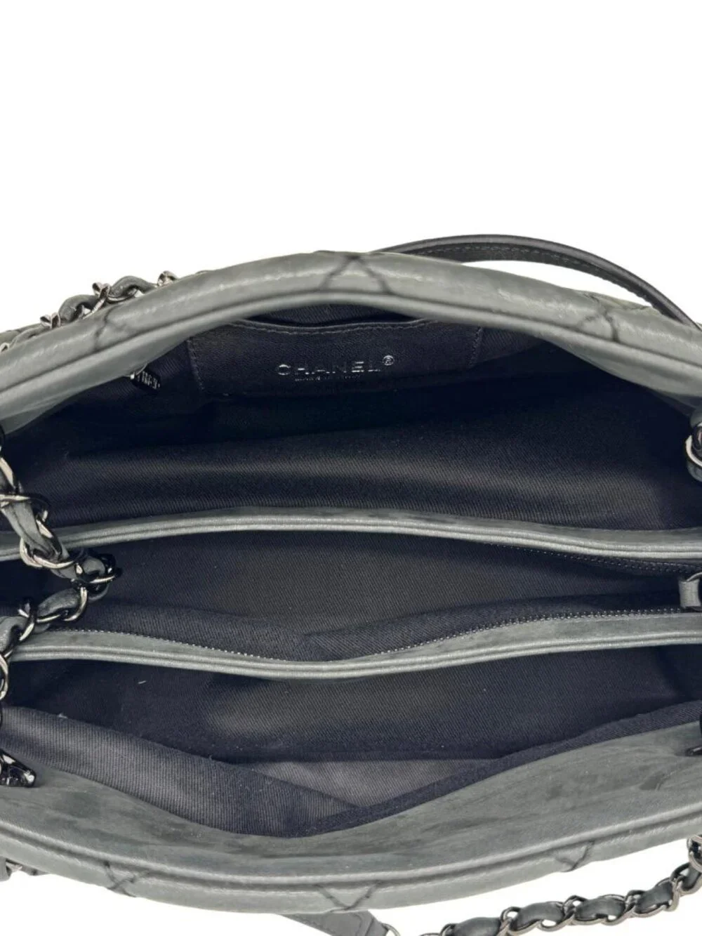 Chanel Just Mademoiselle Small Bowling Quilted Leather Shoulder Bag Black